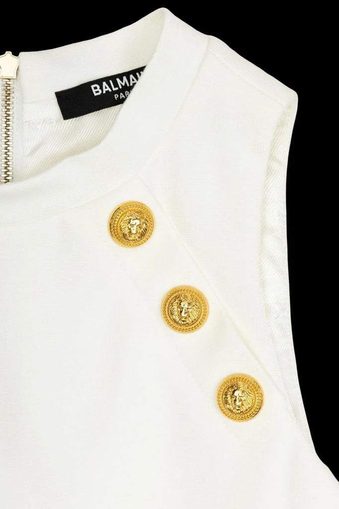 Balmain Balmain Kids Button Detailed Sleeveless Dress 4