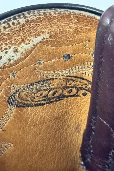 Urban Outfitters Vintage 1990’s Lucchese Embroidered Oxblood Cowboy Boots 4