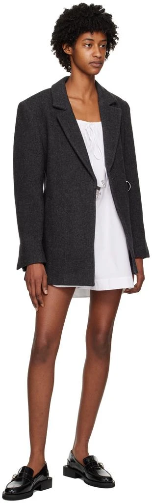 Ganni Gray Suiting Blazer 4