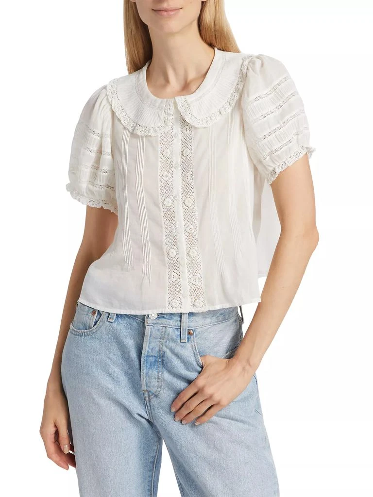 DÔEN Bernadine Peter Pan Lace Blouse 3