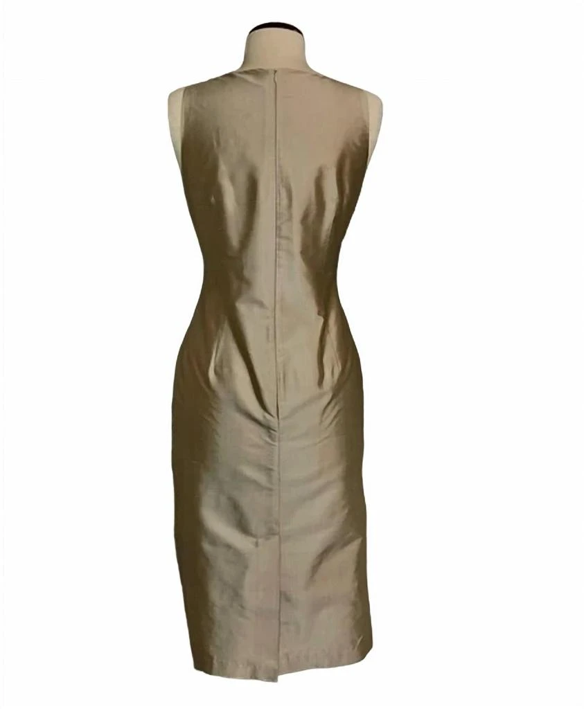 Connie Roberson Audrey Dress In Cream/tan 2