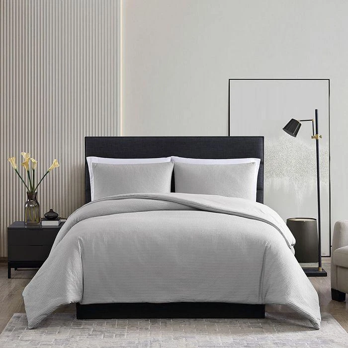 Vera Wang Waffle Pique  Comforter Set, Queen 9