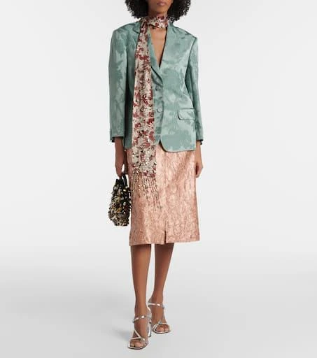 Dries Van Noten Metallic patent leather mules 3