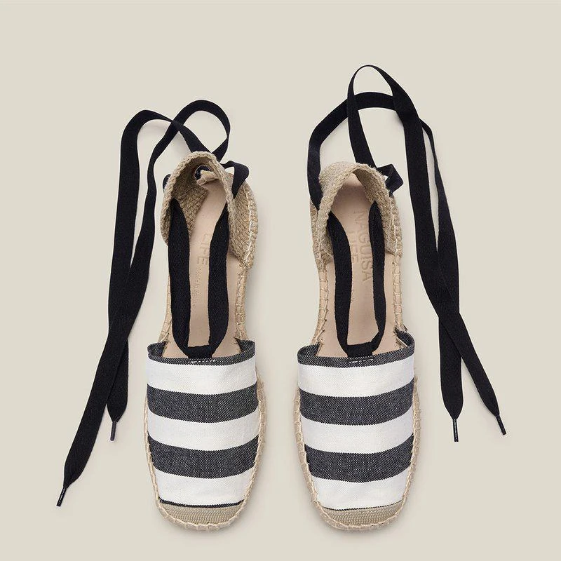 Naguisa Anni Espadrille Black Stripes 2