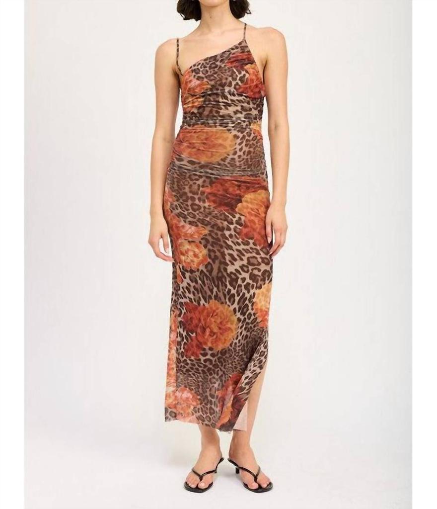 EMORY PARK Emory Park - One Shoulder Mesh Maxi Dress