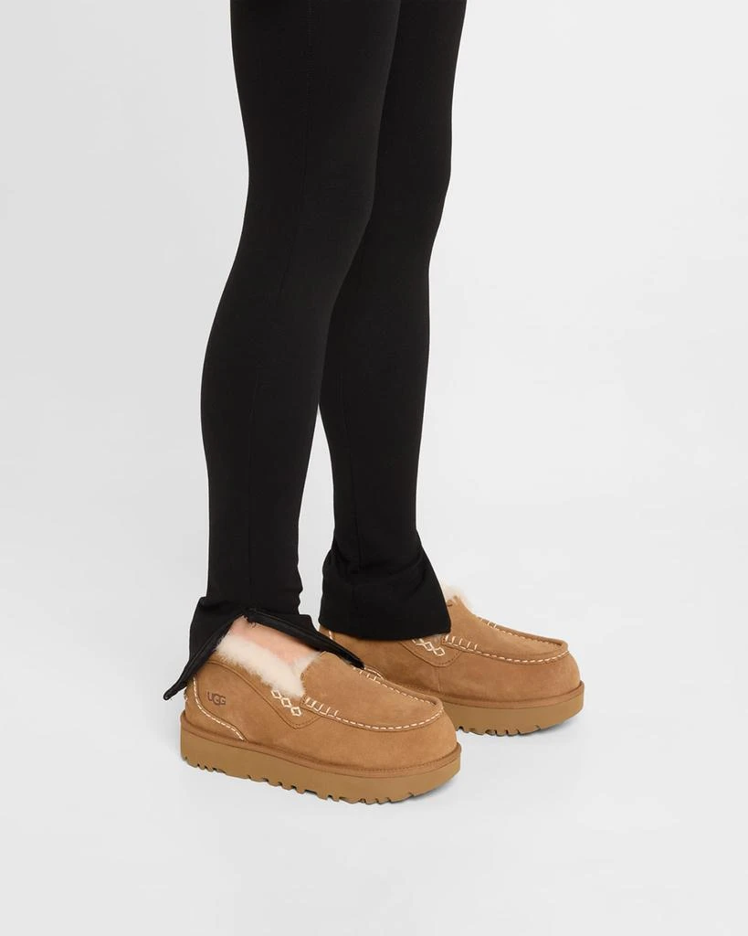 UGG Ansley Suede Shearling Slip-On Loafers 2