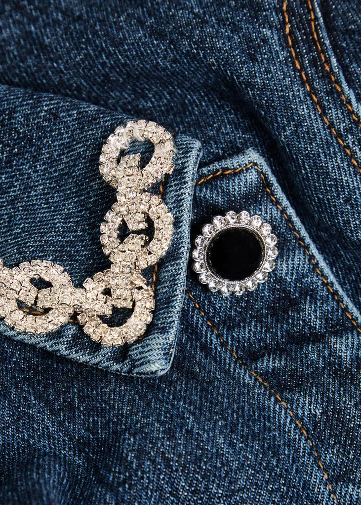 Crystal-embellished denim mini shirt dress  On Sale Now with Up to 50% Off  | Discover Exclusive Deals & Savings at BeyondStyle  Authentic Self  Portrait womens/clothing|promotions|promotions/spring  edit|womens|womens/clothing/dresses|promotions ...