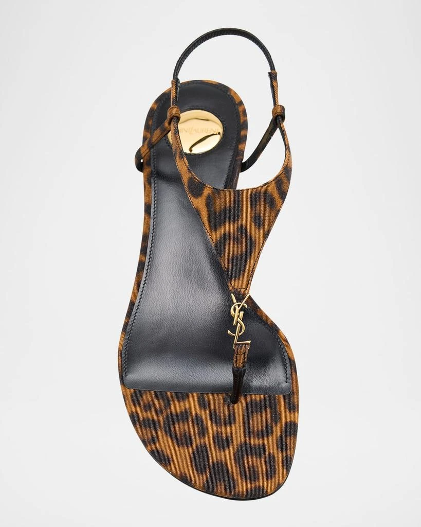 Yves Saint Laurent Cassandra Leopard YSL Wedge Sandals 3