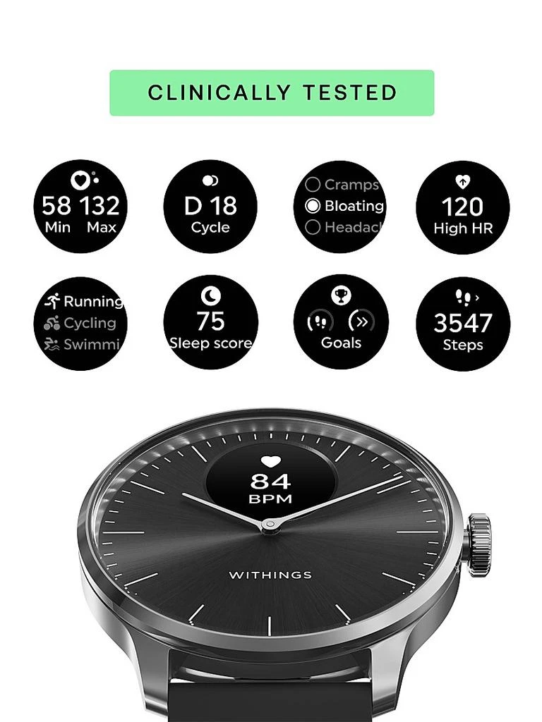 Withings ScanWatch Light -  Daily Health Luxury Smartwatch - 37MM 3