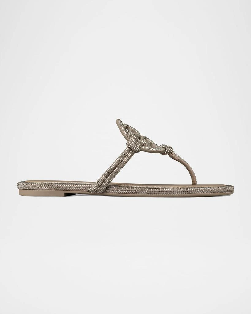 Tory Burch Miller Pave Logo Thong Sandals 1