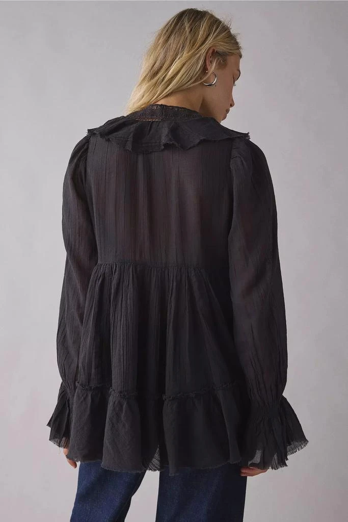 Kimchi Blue Kimchi Blue Mona Lace Trim Ruffle Babydoll Tunic Blouse 2