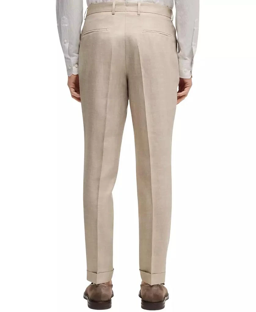 Hugo Boss Men's Linen-Blend Slim-Fit Checked Suit 5