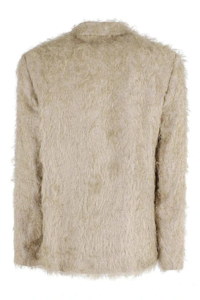 ALYSI Fringe Textured Single-Breasted Blazer 2