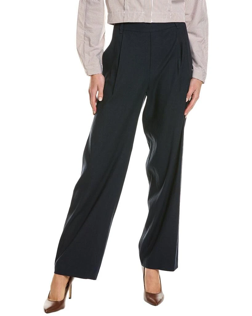 Vince Straight Leg Pull-On Linen-Blend Pant 1