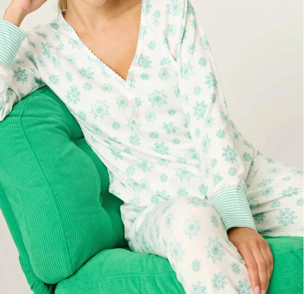 PJ Salvage Pj Salvage - Snowflake Wishes Pointelle Pants Set 4