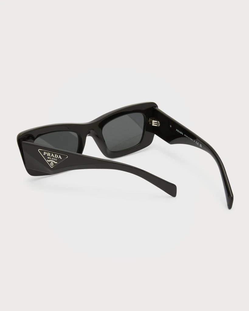 Prada Rectangular Marble Acetate Cat-Eye Sunglasses  display picture 2