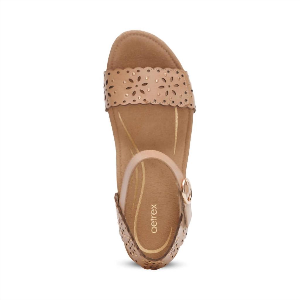 Aetrex Aetrex - Women's Sydney Quarter Strap Espadrille Wedge