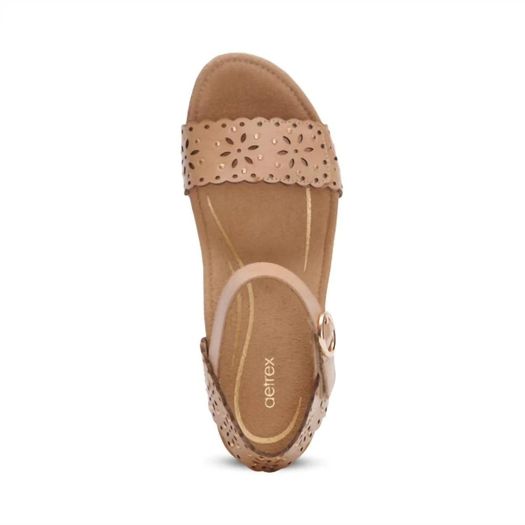 Aetrex Aetrex - Women's Sydney Quarter Strap Espadrille Wedge 2