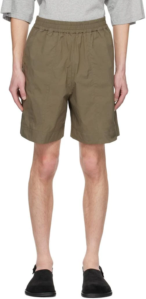 Studio Nicholson Khaki Ford Shorts 1