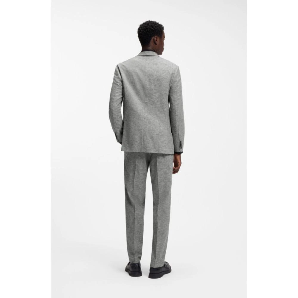 Hugo Boss Two-piece modern-fit suit in sharkskin fabric 4