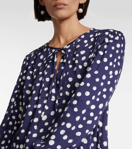 Velvet Marlow polka-dot satin top 4