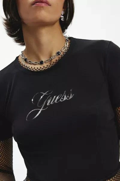 GUESS JEANS GUESS ORIGINALS Vintage Layered Fishnet Top 2