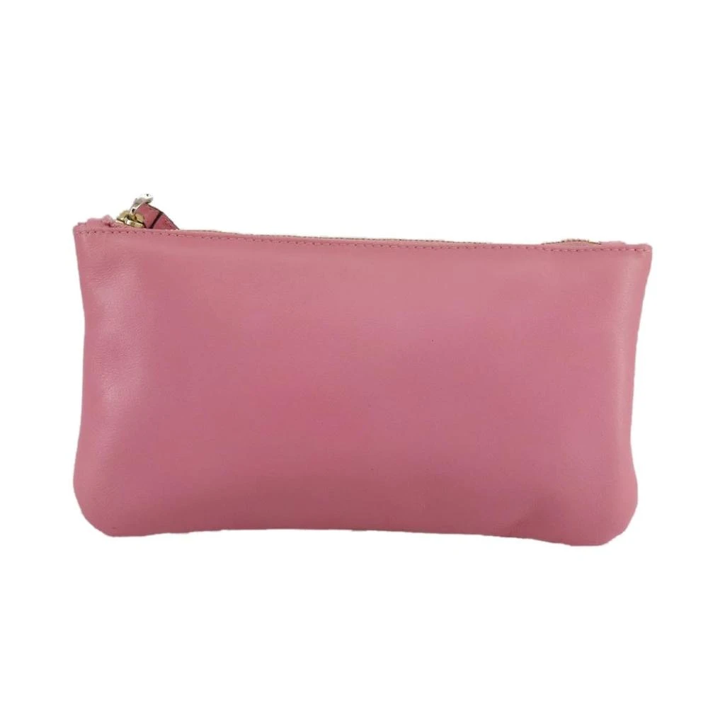 Valentino Zip Pouch Leather Leather Clutche 
Pouche Bag (Pre-Owned)