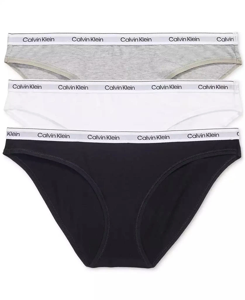 Calvin Klein Women's 3-Pk. Modern Logo Low-Rise Bikini Underwear QD5207 1