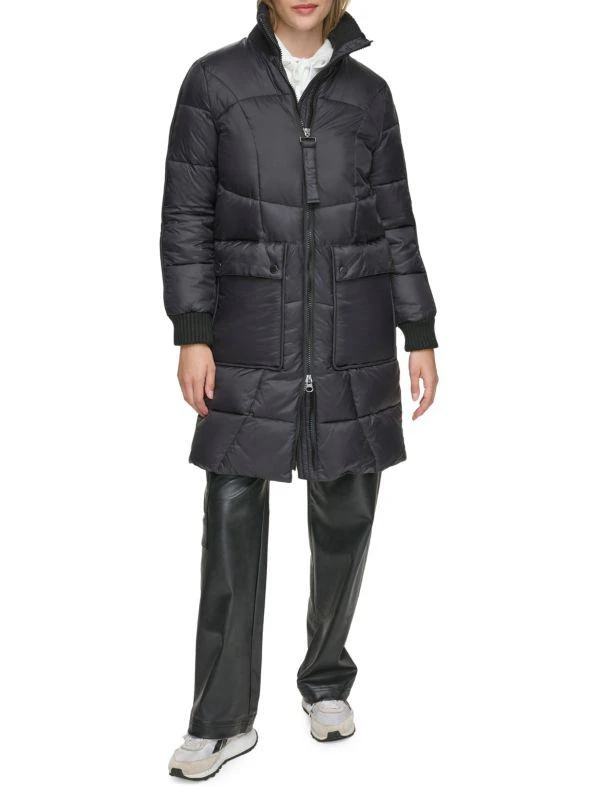 Andrew Marc Pavia Quilted Faux Down Hooded Puffer Jacket 1