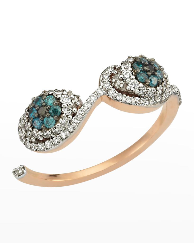 Bee Goddess Eye Light Open Ring