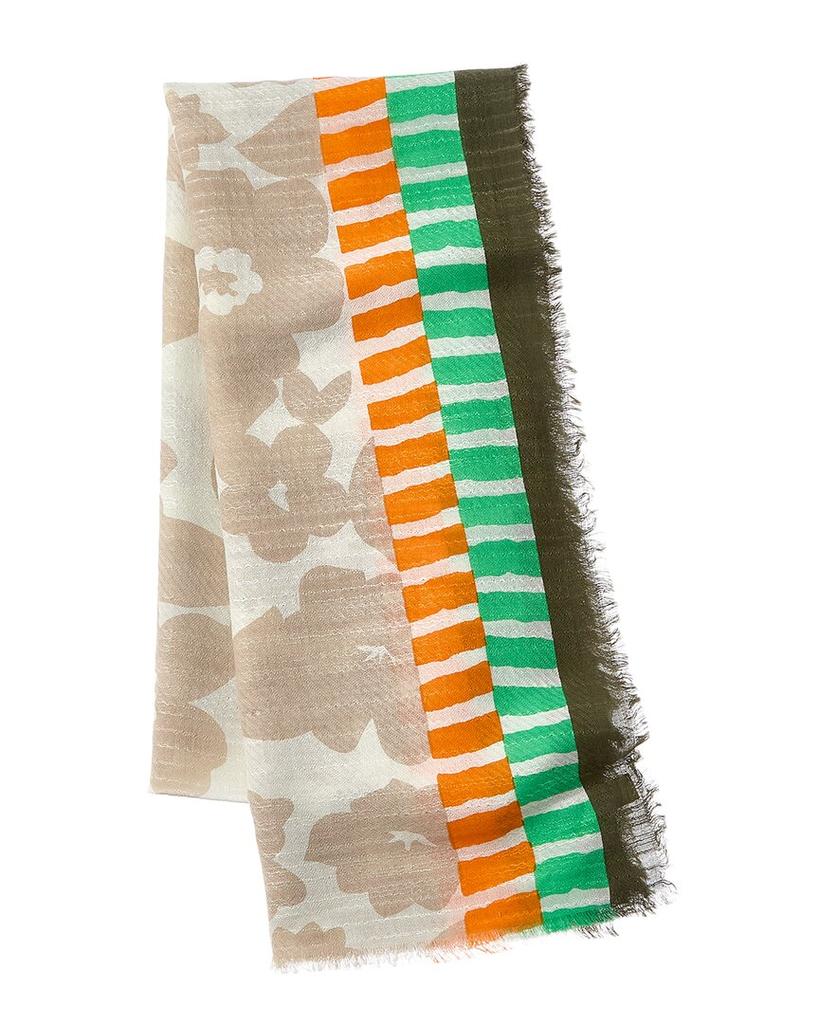 Echo Design Woven Oblong Linen-Blend Scarf