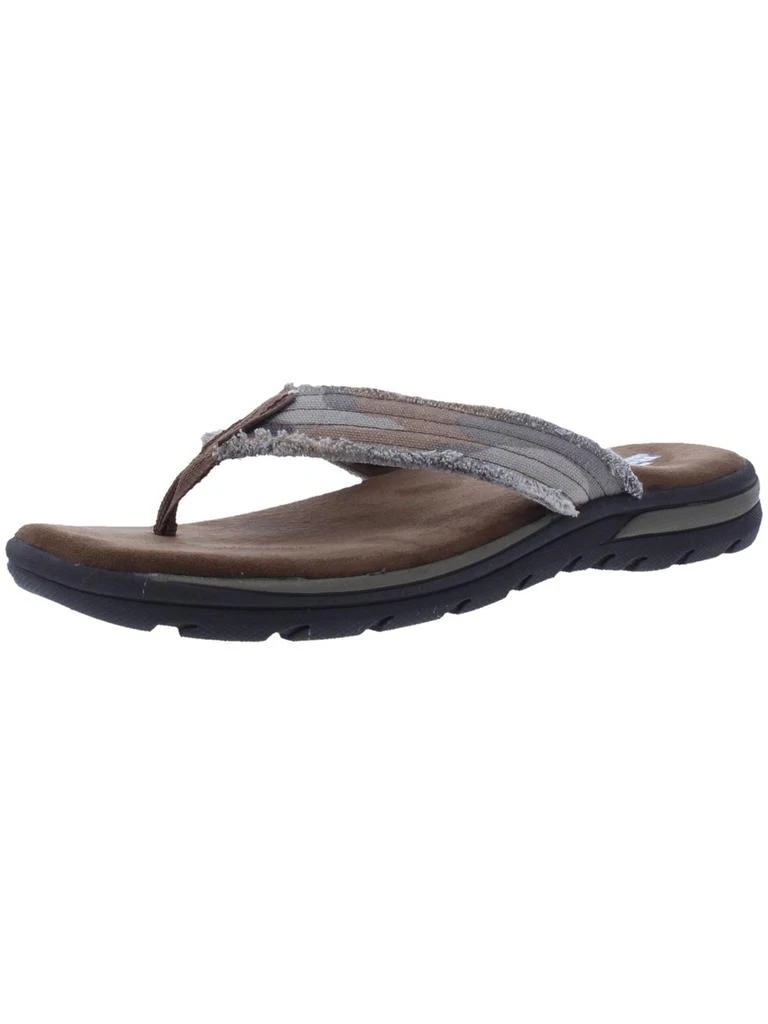 SKECHERS Bosnia Mens Canvas Slip Flip-Flops 6