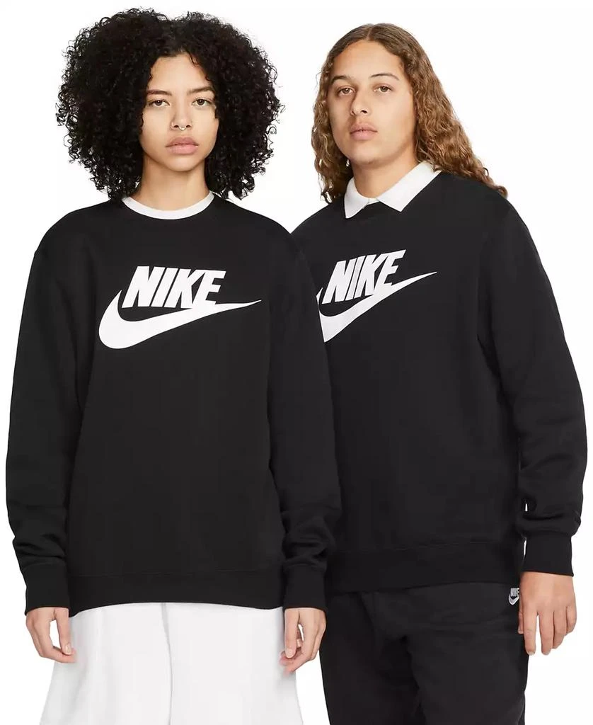 NIKE Men's Sportswear Club Fleece Graphic Crewneck Sweatshirt 1