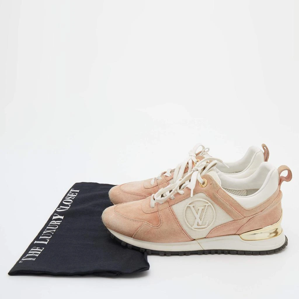 Louis Vuitton Louis Vuitton Beige/White Suede and Mesh Run Away Low Top Sneakers Size 36.5 9
