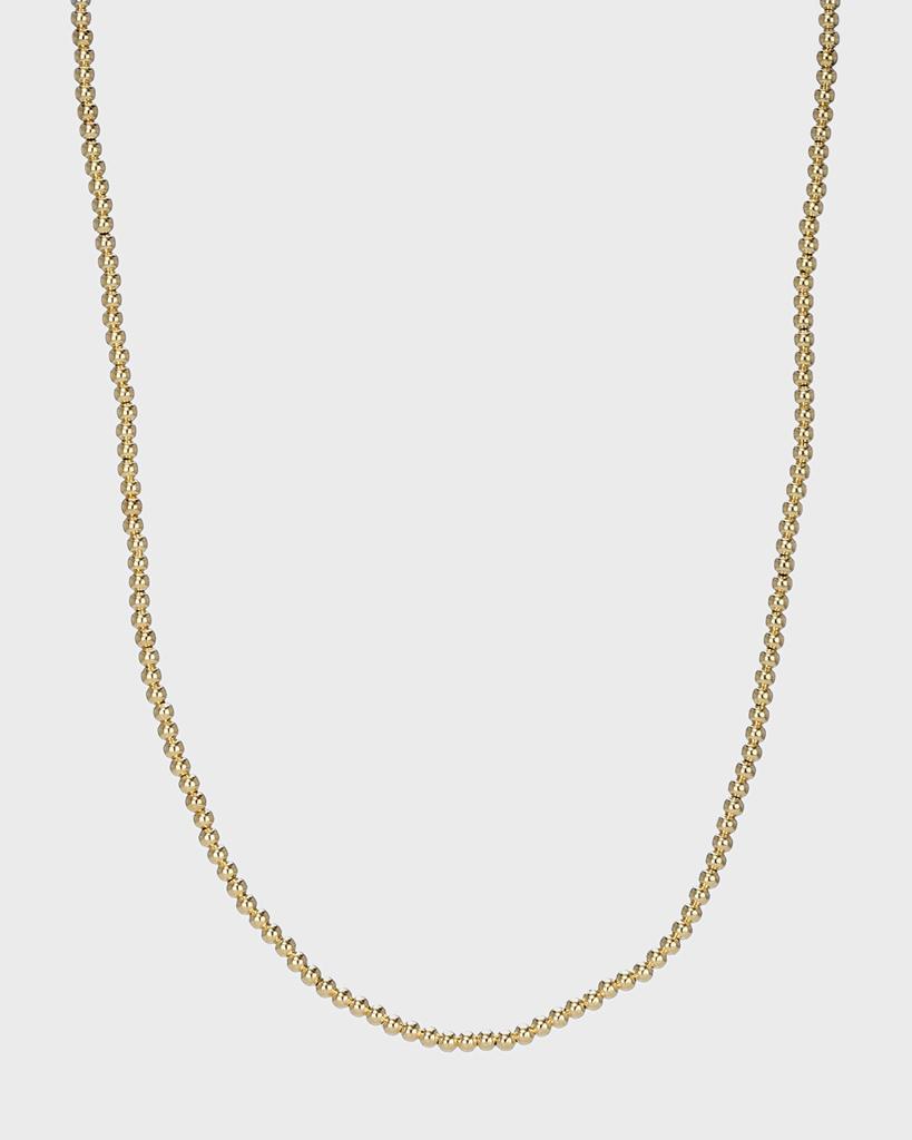 Zoe Lev 14K Gold 2mm Bead Necklace, 16-18"L