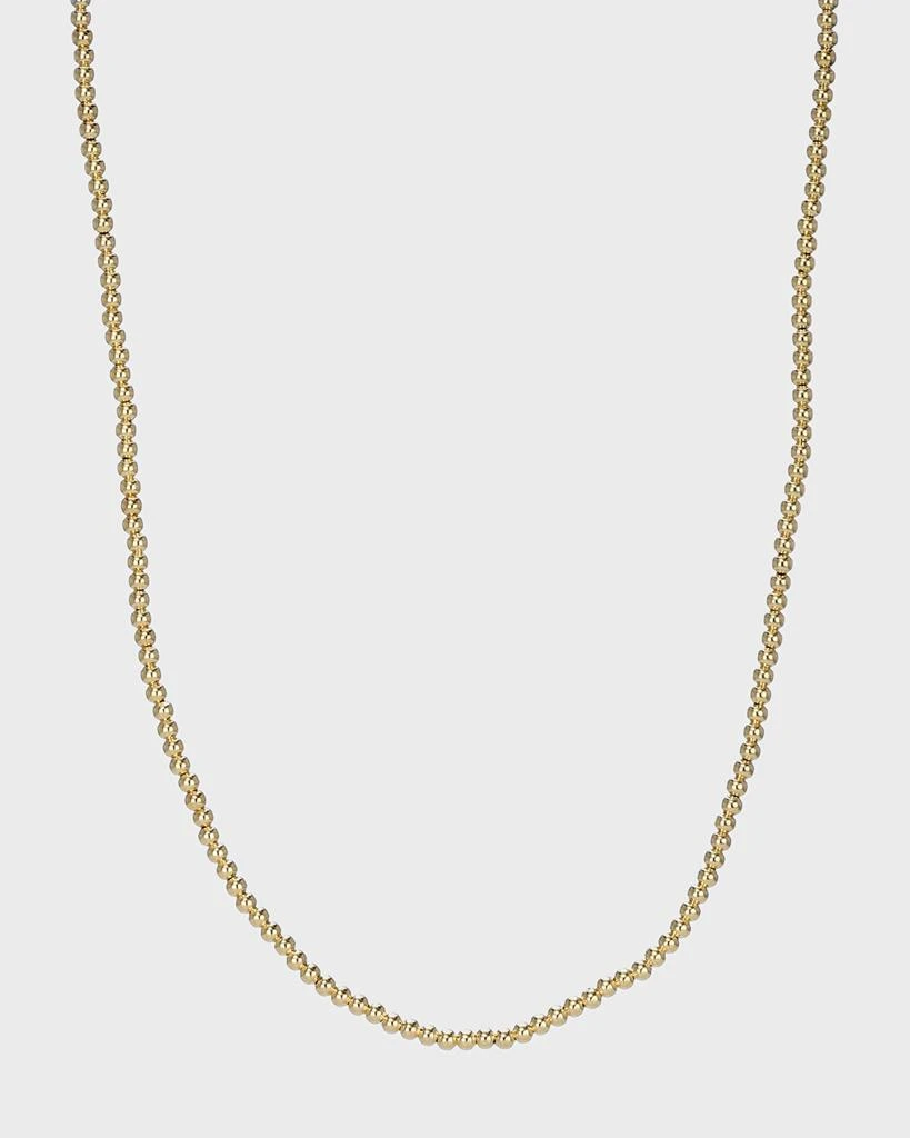 Zoe Lev Jewelry 14K Gold 2mm Bead Necklace, 16-18"L 1