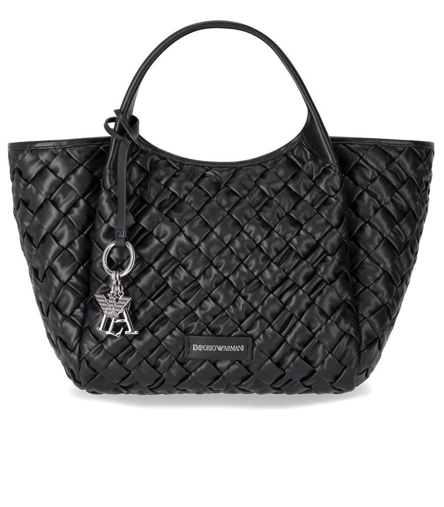 Emporio Armani Emporio Armani Black Woven Handbag