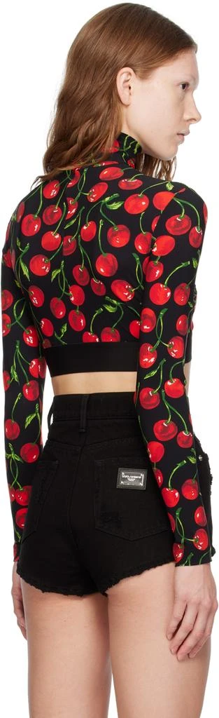 Dolce & Gabbana Black & Red Cherry Turtleneck 3
