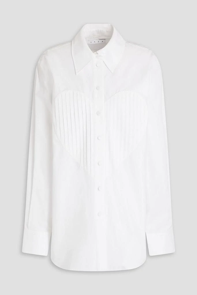 AREA Pintucked cotton-poplin shirt 1