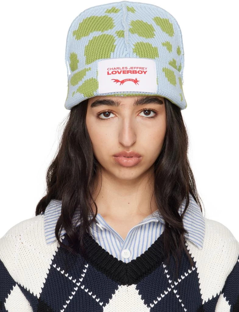 Charles Jeffrey Loverboy Blue & Green Loverboy Beanie 1