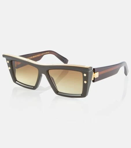 Balmain Logo-embossed square sunglasses 5