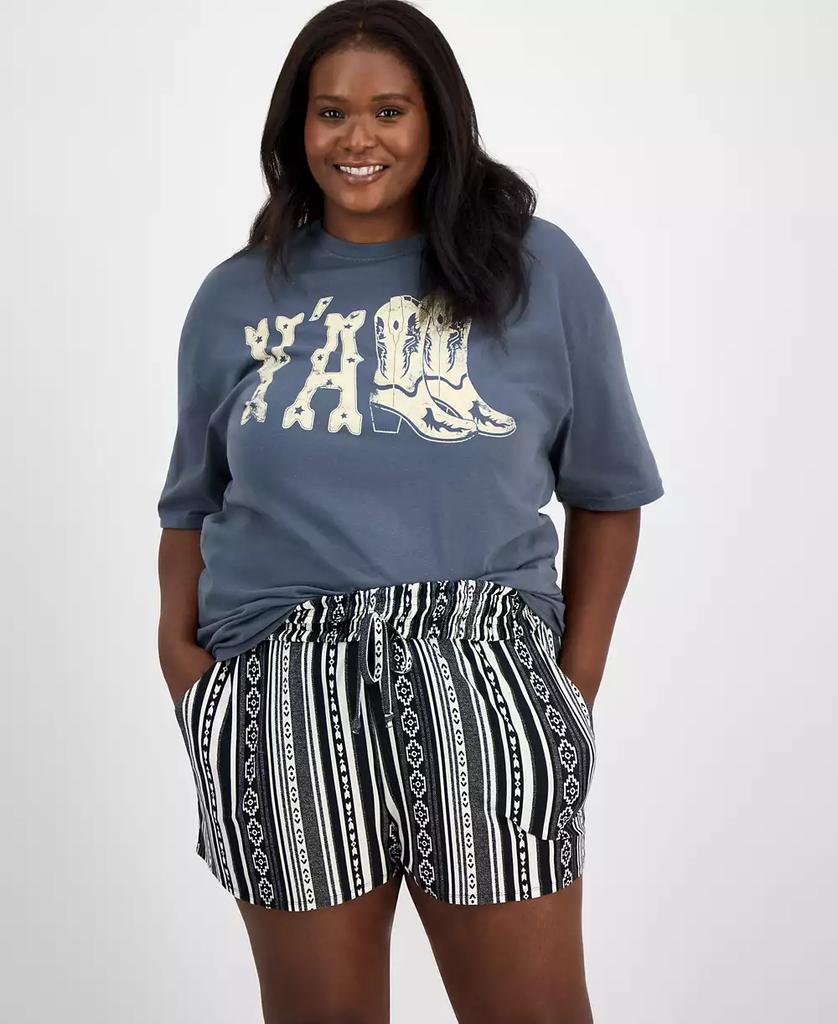 Rebellious One Trendy Plus Cotton Y'all Boyfriend Crewneck Tee