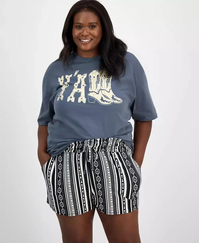 Rebellious One Trendy Plus Cotton Y'all Boyfriend Crewneck Tee 1