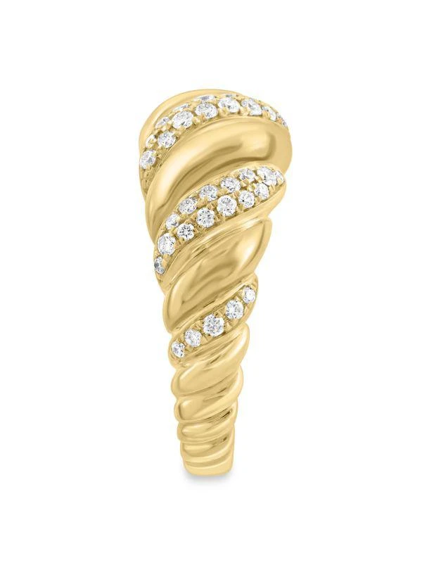 Effy 14K Yellow Gold & 0.53 TCW Diamond Croissant Ring 3