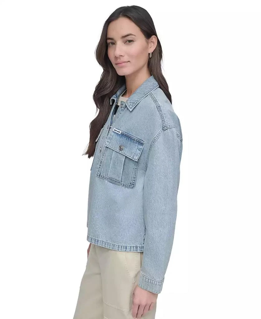 DKNY Women's Utility Pocket Denim Jacket 3