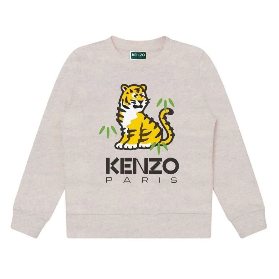 Kenzo Kids Tiger Print Cotton Sweatshirt