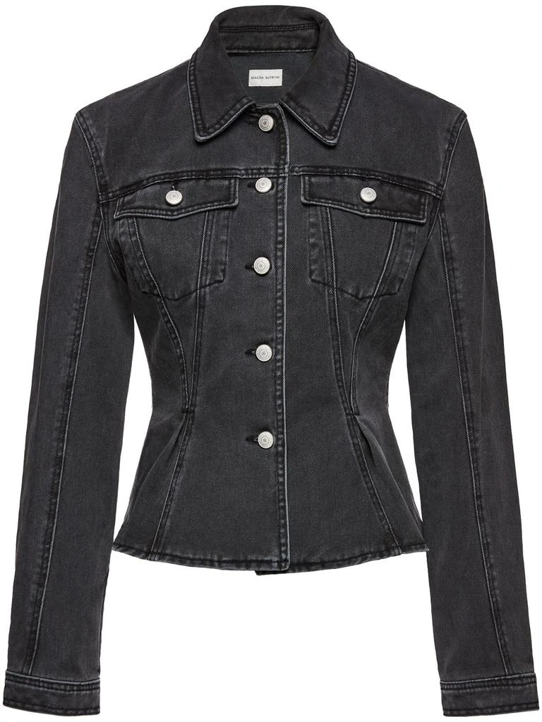 Magda Butrym Flared Cotton Denim Jacket 1