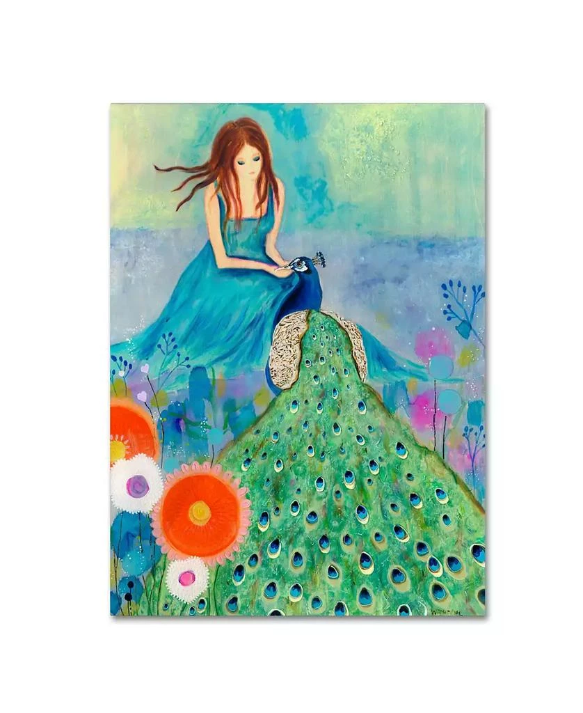 Trademark Global Wyanne 
Peacock Garden
 Canvas Art - 14" x 19"