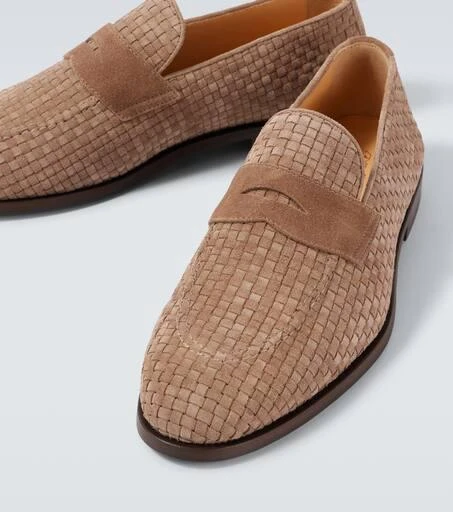 Brunello Cucinelli Woven suede penny loafers 3