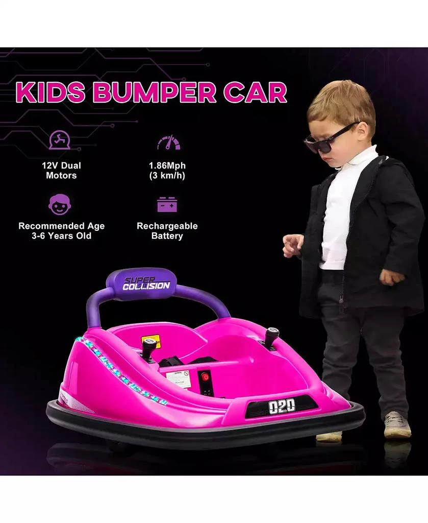 HONGGE 12V Kids Electric Bumper Car with 360 Degree Spin 8